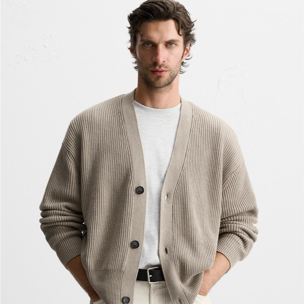 NWT ZARA CONTRAST CARDIGAN - LARGE